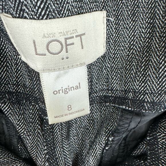 Ann Taylor LOFT Gray Straight Leg Mid Rise Original Dress Pants Trousers Size 8 - Picture 6 of 7